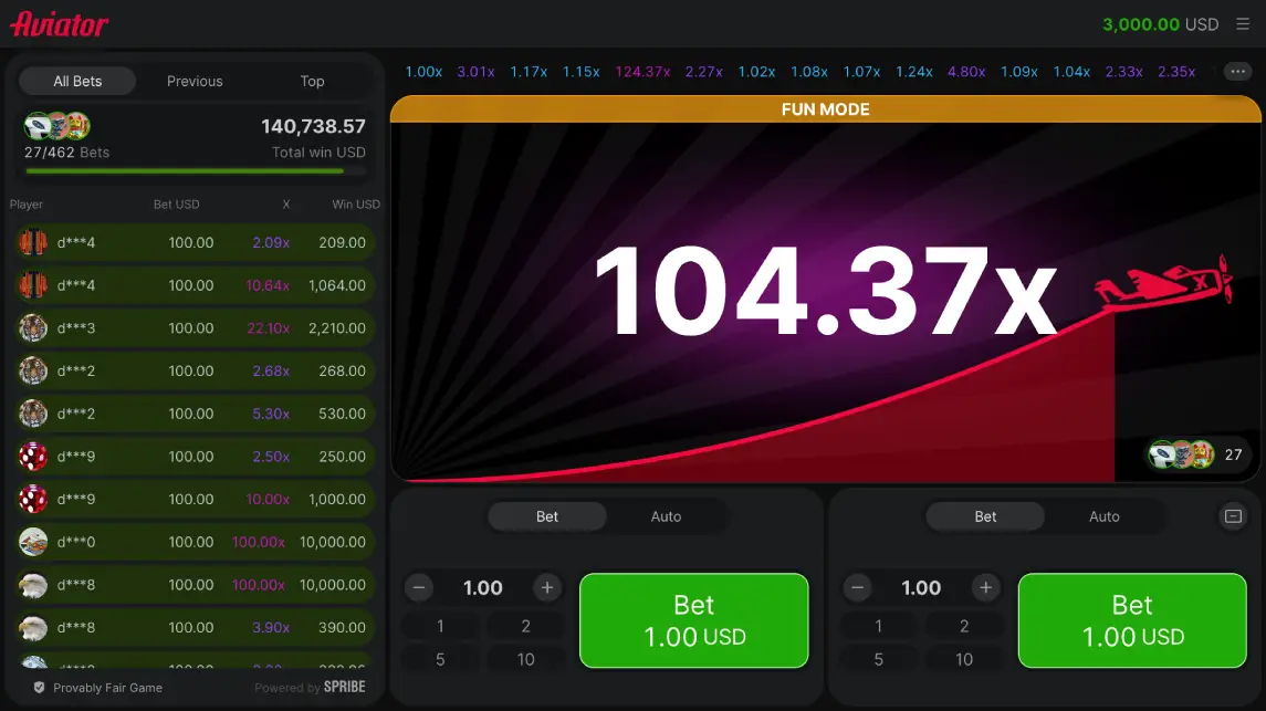 Play Aviator on the official 1xBet betting website
