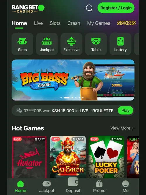 Aviator game on the Bangbet betting site